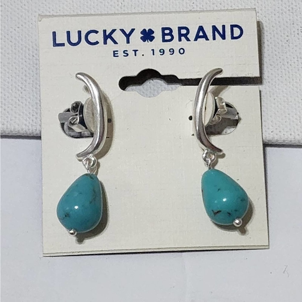 Lucky brand turquoise dangle earrings new!!!